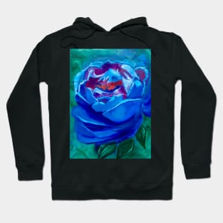 Abstract Blue Rose Hoodie